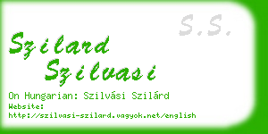 szilard szilvasi business card